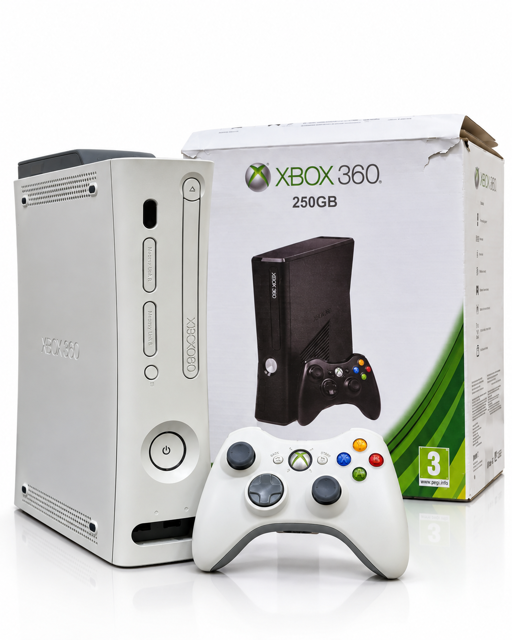 کنسول بازی Xbox 360 Arcade 320GB به همراه کارتن و فول بازی و لوازم اتصالات کامل
